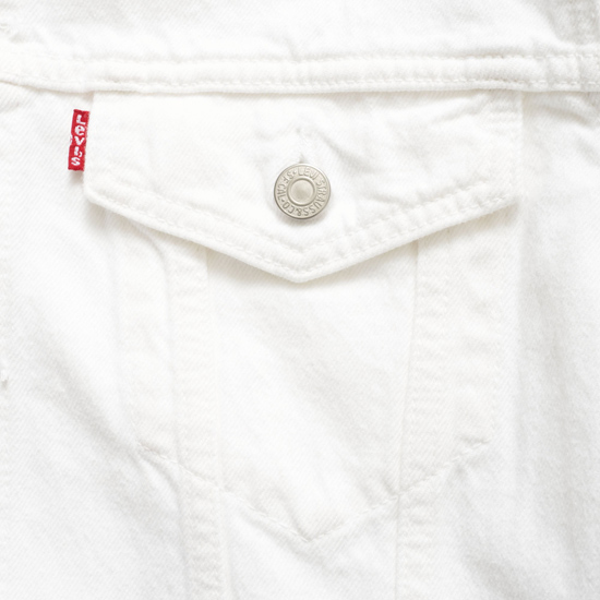 levi's white denim jacket