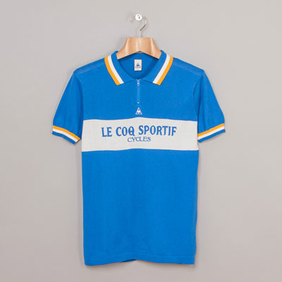 80s Le Coq Sportif Cycling Shirt - Men's Large