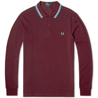 Fred Perry long-sleeved twin tipped polo shirts - three new colours ...