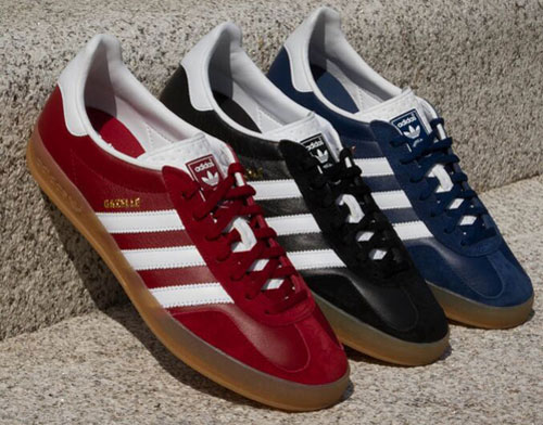 gazelle leather trainers