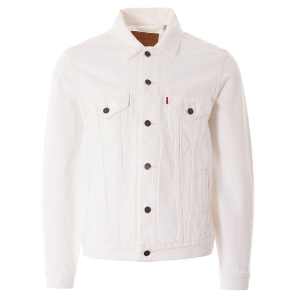 levi's white denim jacket mens